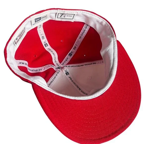 New Era 59fifty Los Angeles Angels Stars & Stripes July 4th On-Field Cap 7 1/4 - Picture 7 of 8